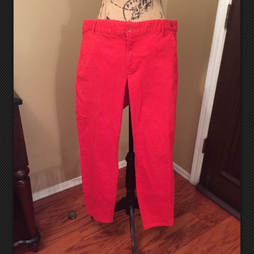 GAP red Skinny Khakis 16